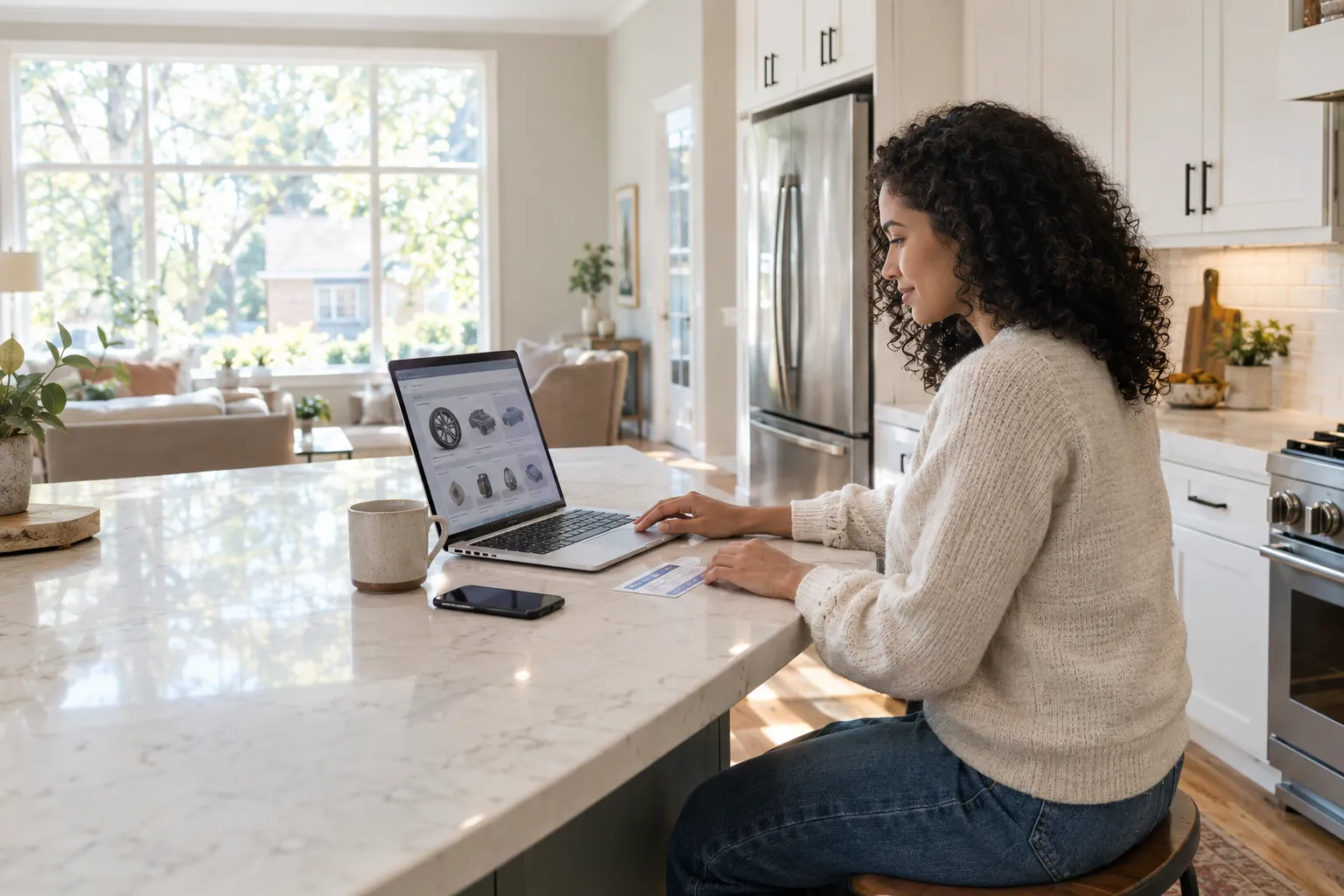 How to buy auto parts online safely from home.