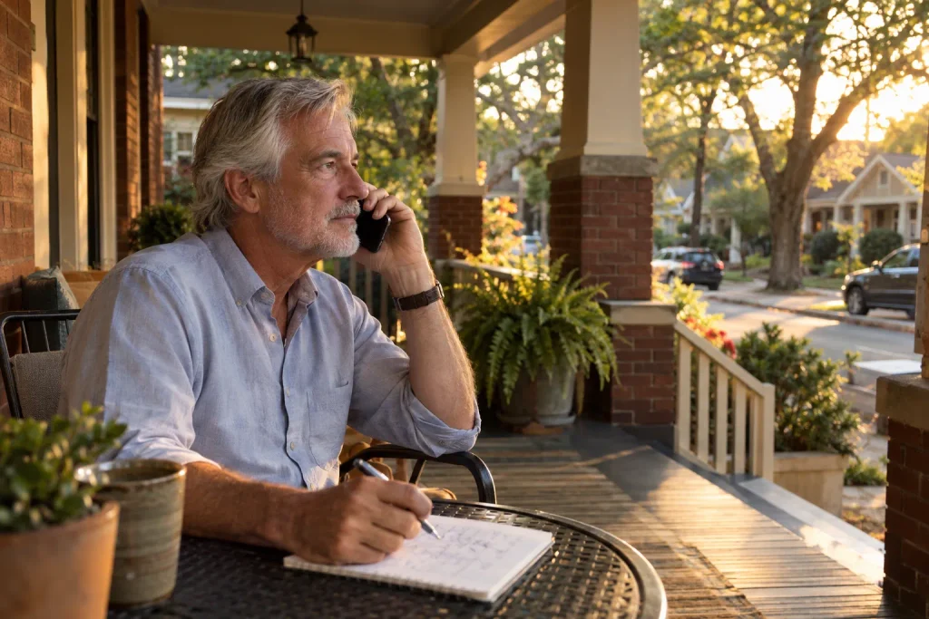 Buyer preparing questions to ask a seller before buying parts from a salvage vehicle.